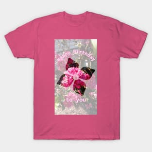 Pretty Pink Flower for a Birthday T-Shirt